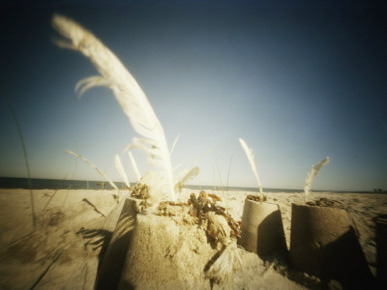 Sandcastles with Feathers, Oland, Sweden
